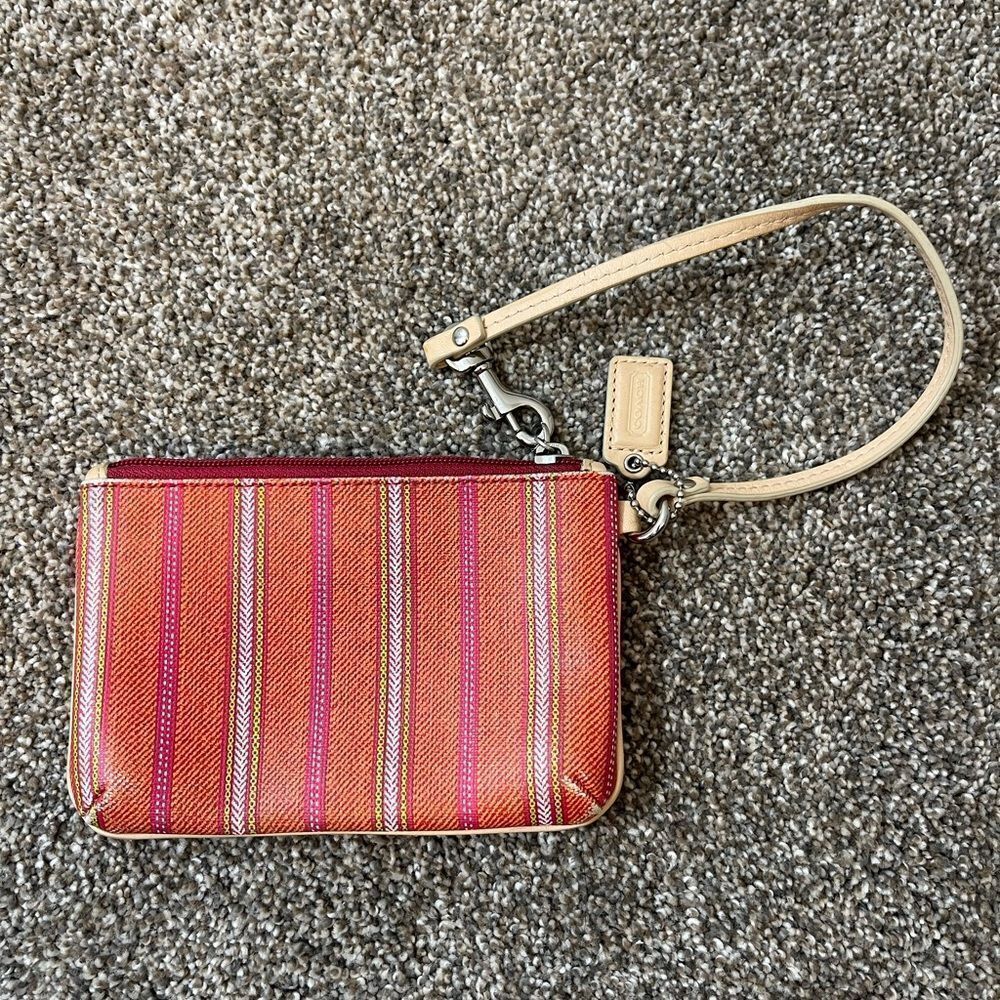 Coach Striped Wristlet - Picture 4 of 7